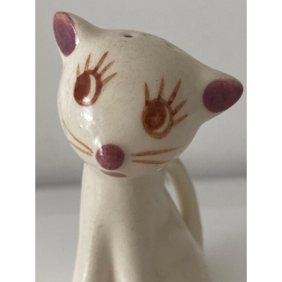 Kitschy CAT Salt Shaker ONLY Ceramic No Stopper Eyelashes Big Eyes - Picture 2 of 6